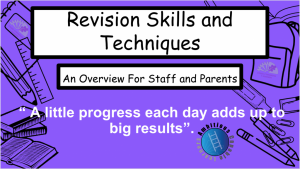 Staff_Parents Revision Skills Overview